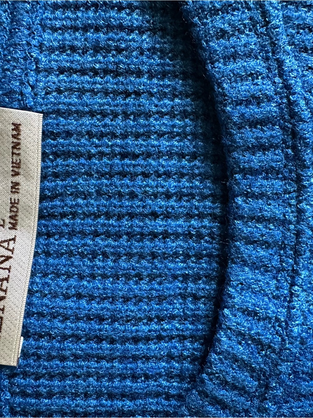 212  NWT Zenana Ocean Blue Waffle Knit Short Sleeve Knit Top - Picture 2 of 3
